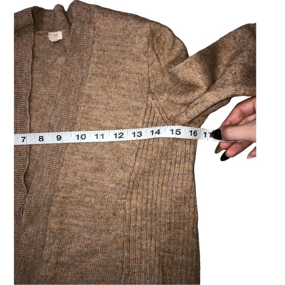 J. Crew Long Open Front Camel/Tan Cardigan Sweater- S - Picture 8 of 10